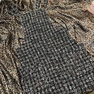 Missguided Overall Tweed Mini Dress